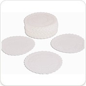Patterned White Coaster